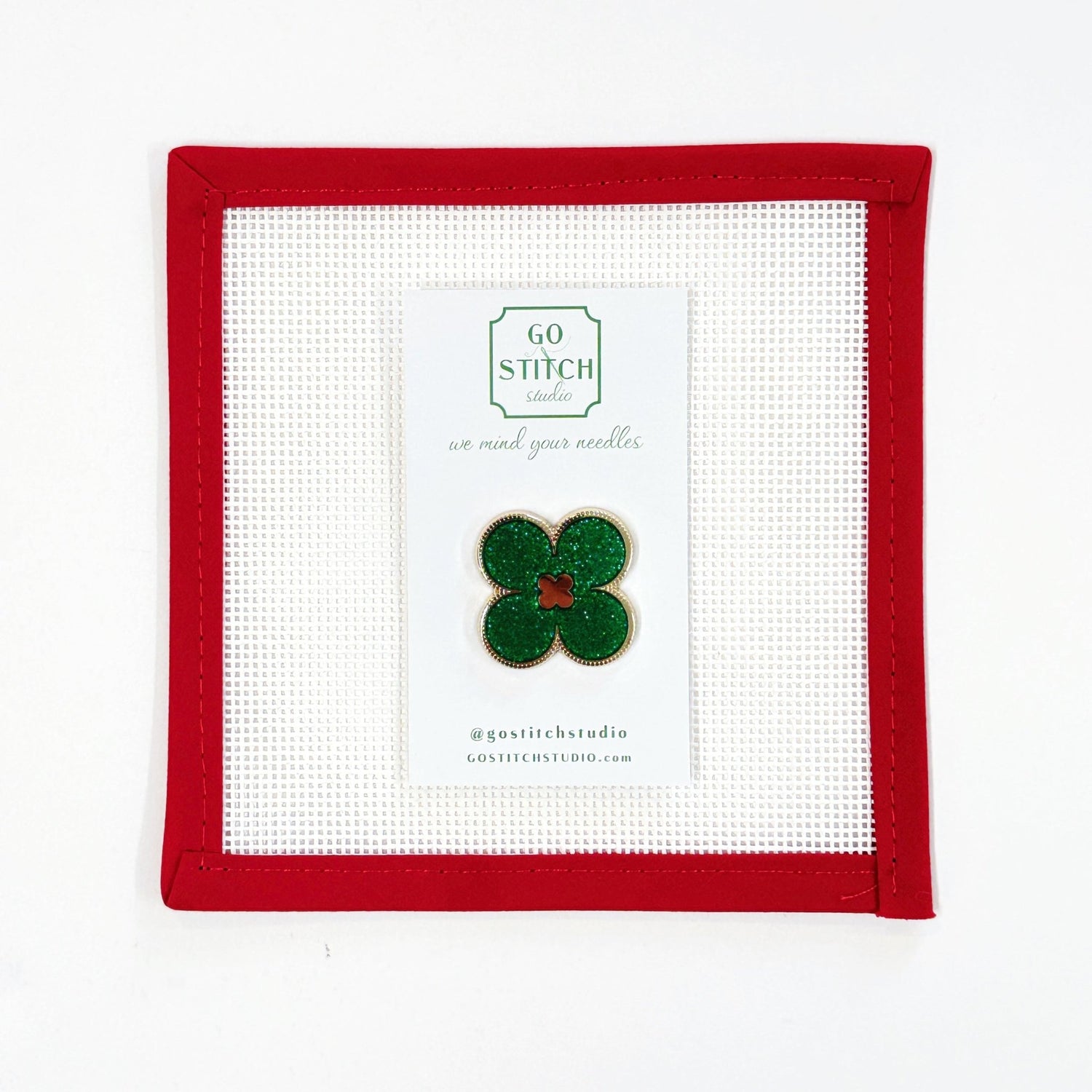 Green Clover NeedleminderGo Stitch StudioNeedleminderThe Red Thread Atelier