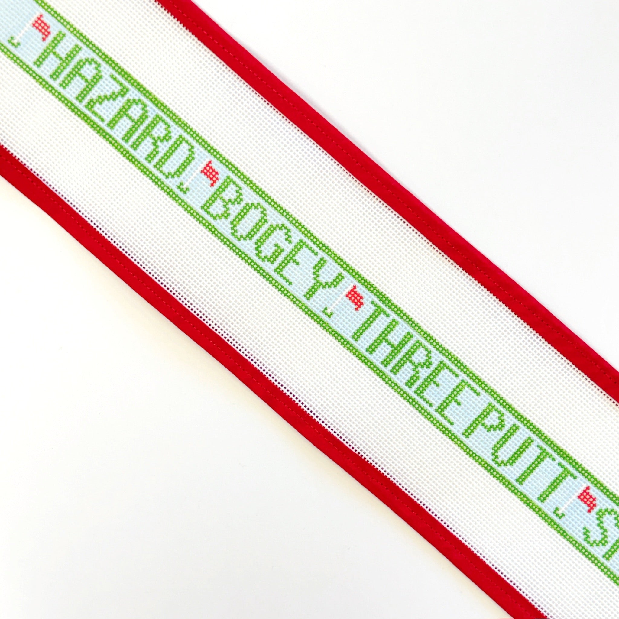 Golf Terms Belt - The OptimistLittle stitches needleworksCanvasThe Red Thread Atelier