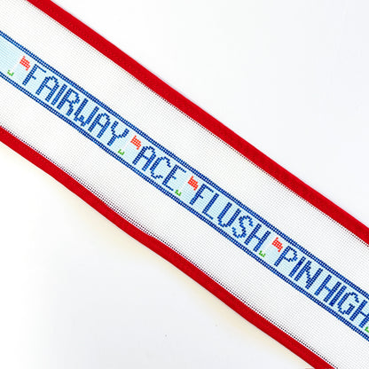 Golf Terms Belt - The RealistLittle stitches needleworksCanvasThe Red Thread Atelier