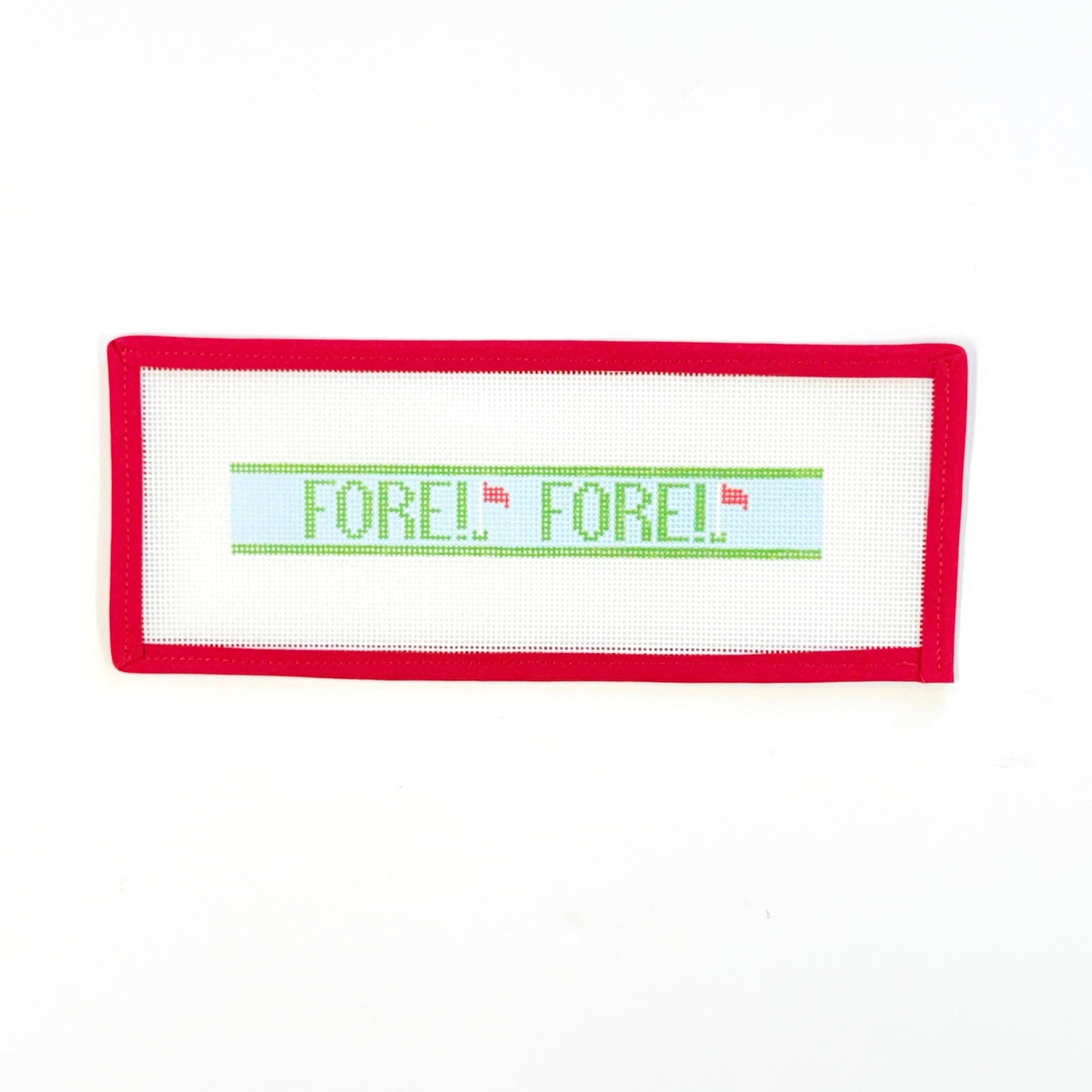 FORE! Key FobLittle stitches needleworksCanvasThe Red Thread Atelier
