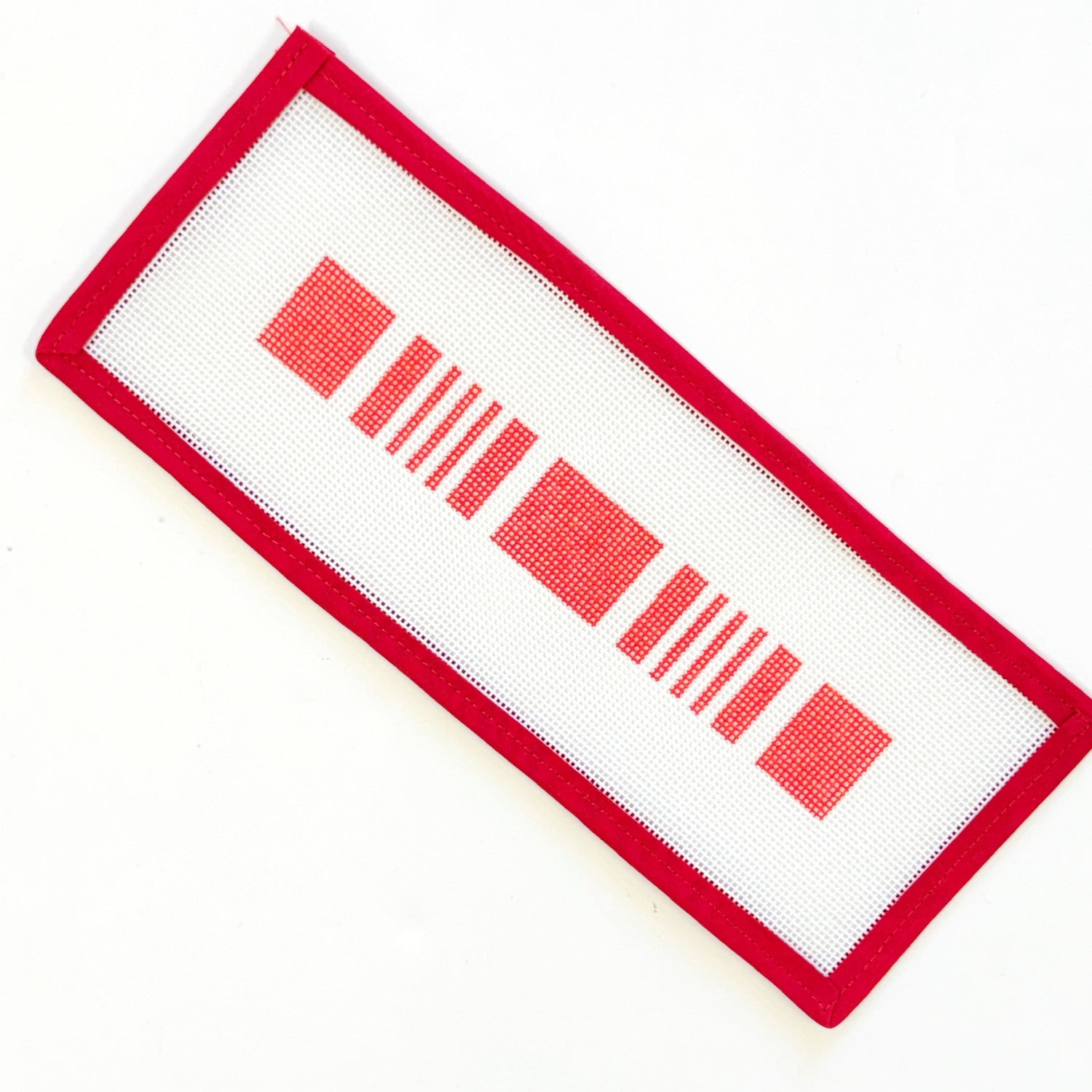 Ticking Stripe Key FobLittle stitches needleworksCanvasThe Red Thread Atelier