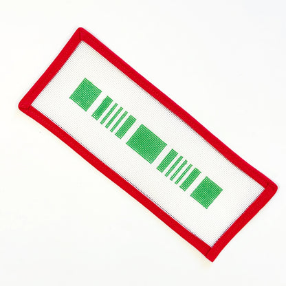 Ticking Stripe Key FobLittle stitches needleworksCanvasThe Red Thread Atelier