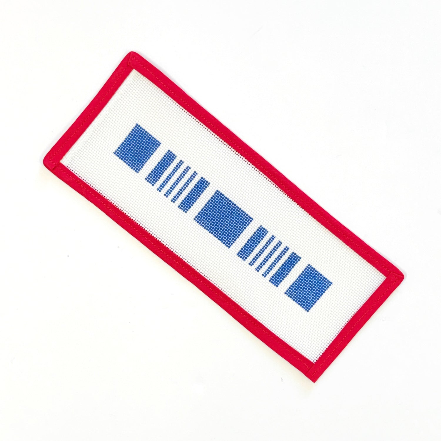 Ticking Stripe Key FobLittle stitches needleworksCanvasThe Red Thread Atelier