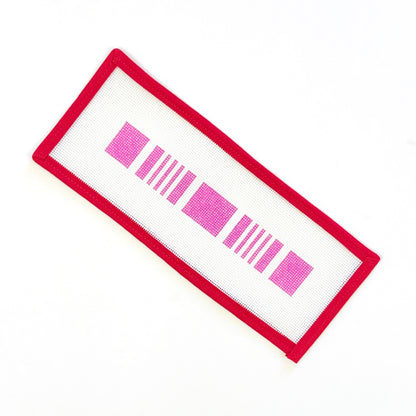 Ticking Stripe Key FobLittle stitches needleworksCanvasThe Red Thread Atelier