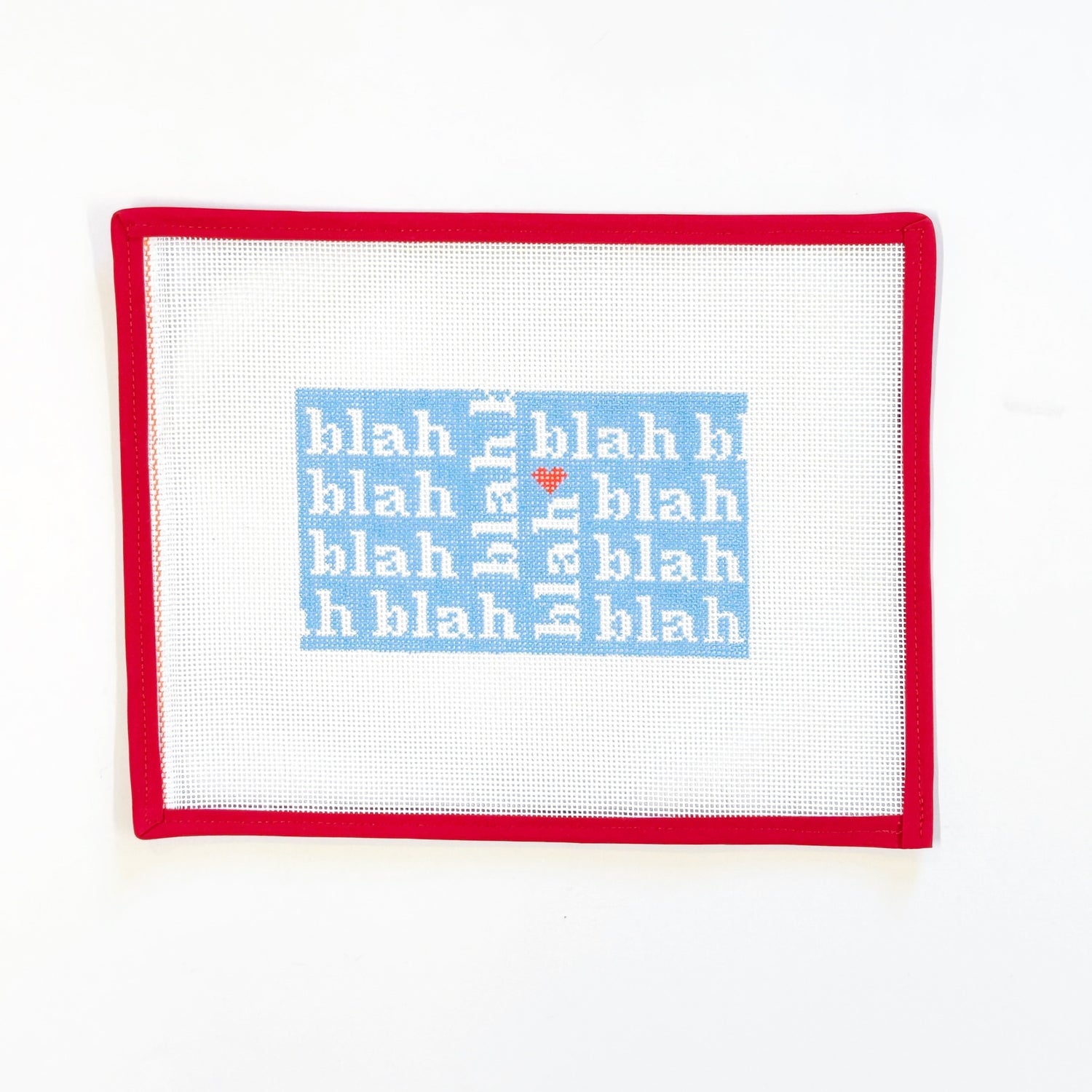 Blah, Blah Blah - blueLittle stitches needleworksCanvasThe Red Thread Atelier