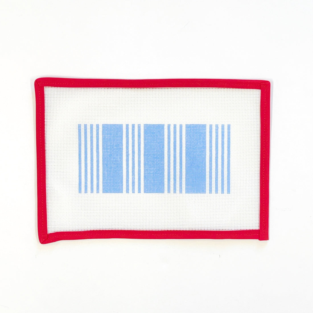 Ticking Stripe Eyeglass Case - Delft blueLittle stitches needleworksCanvasThe Red Thread Atelier
