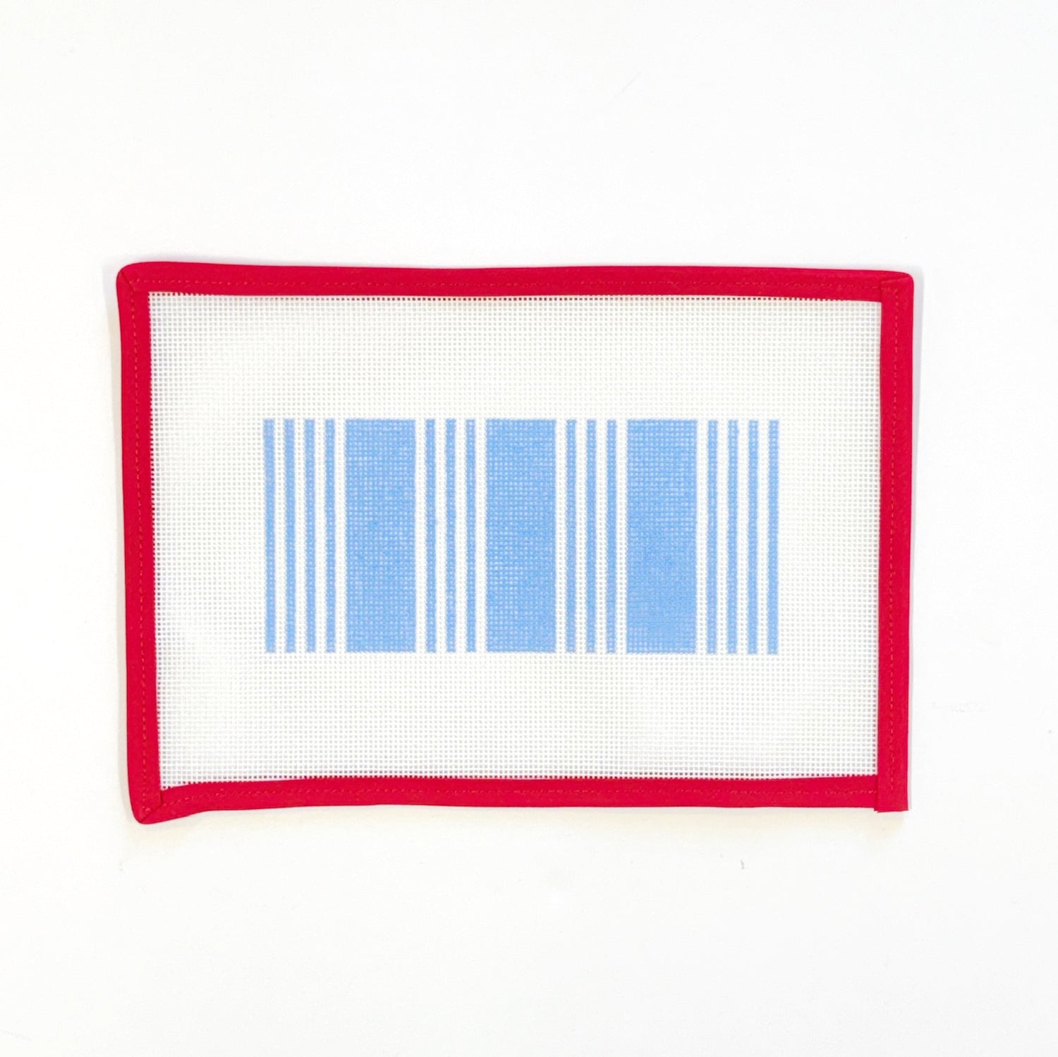 Ticking Stripe Eyeglass Case - Delft blueLittle stitches needleworksCanvasThe Red Thread Atelier