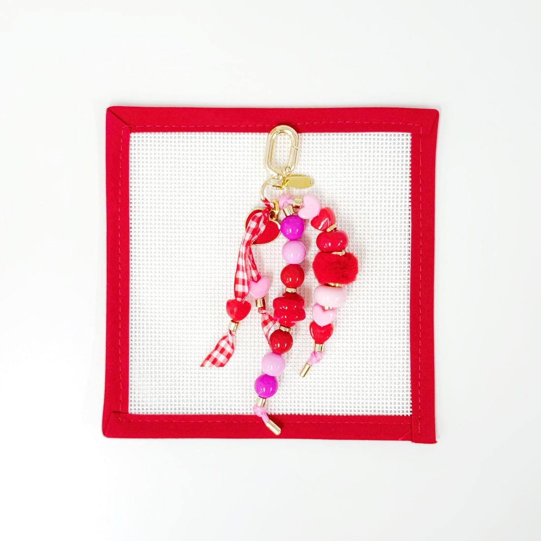 PrepThreads Petite Bag Charms - red w red gingham