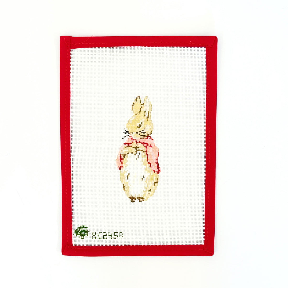 Peter Rabbit - pink 18mElm Tree NeedlepointCanvasThe Red Thread Atelier