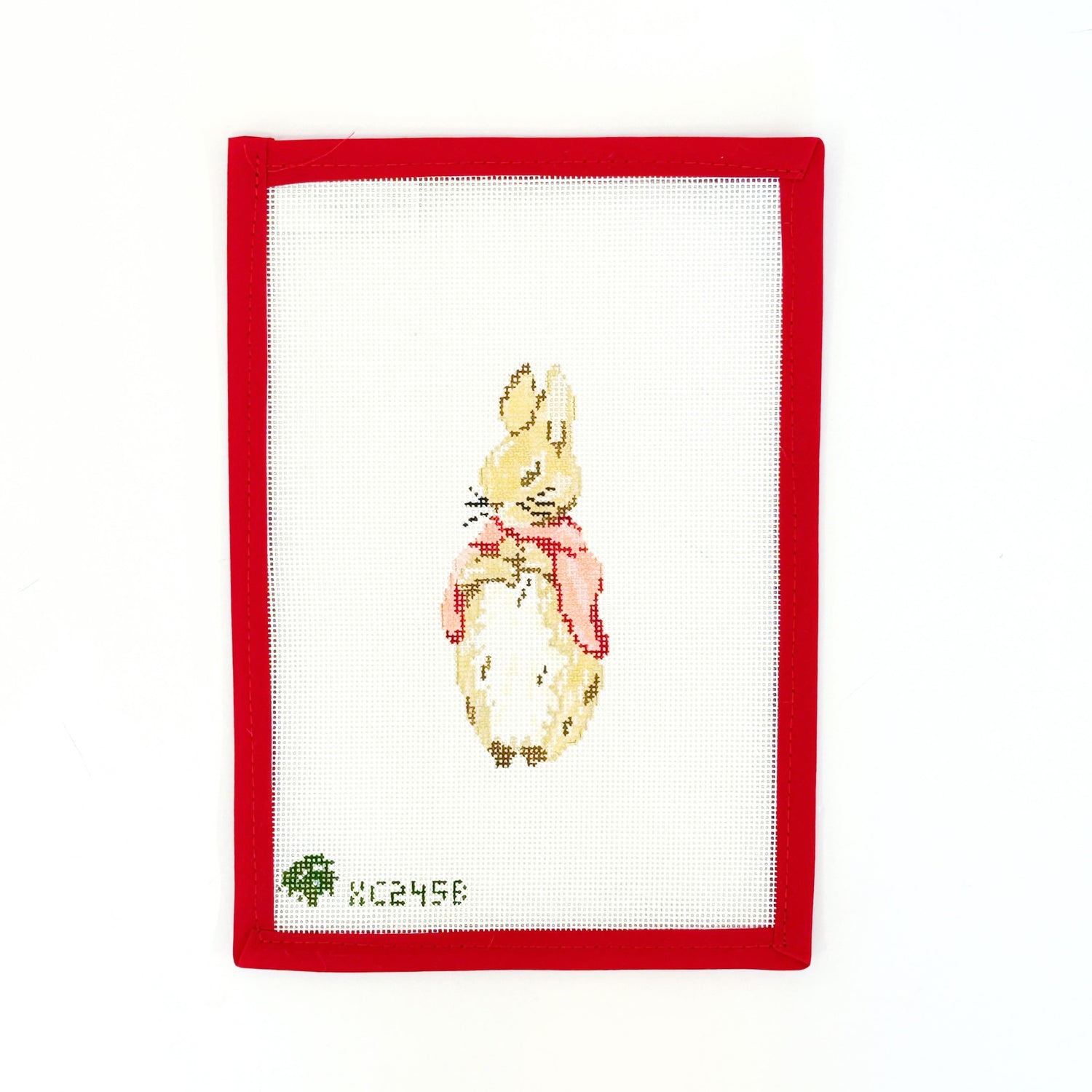 Peter Rabbit - pink 18mElm Tree NeedlepointCanvasThe Red Thread Atelier
