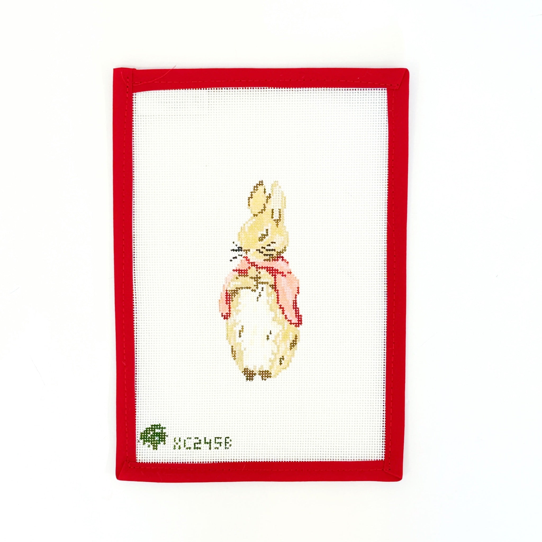 Peter Rabbit - pink 18mElm Tree NeedlepointCanvasThe Red Thread Atelier
