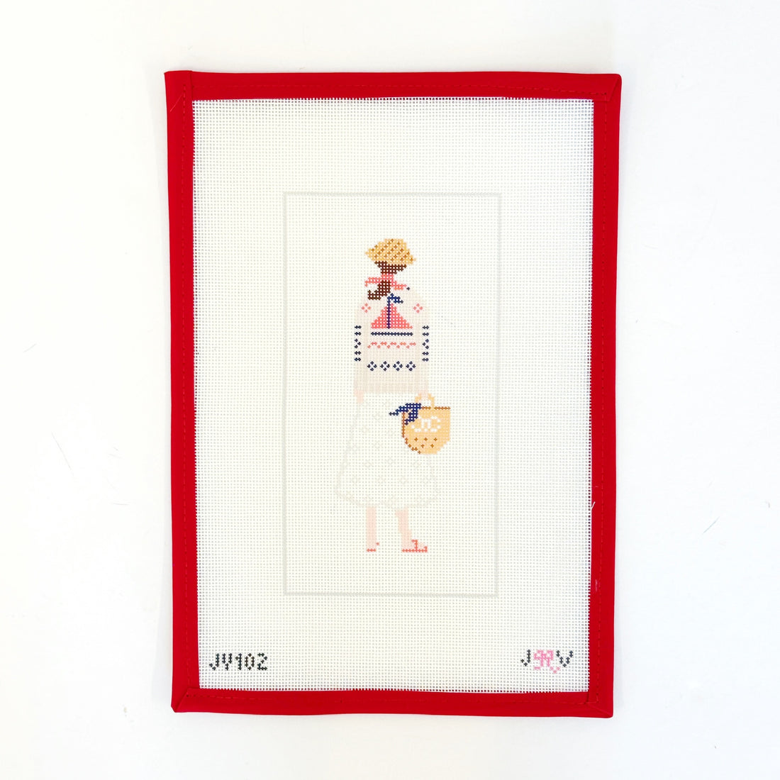 Sailboat GirlJennifer Vallez NeedlepointCanvasThe Red Thread Atelier