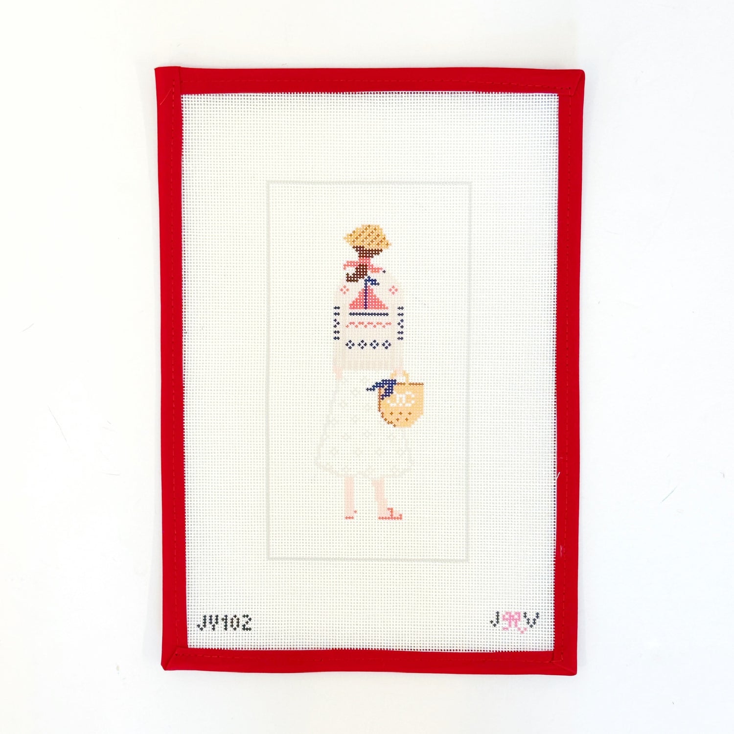 Sailboat GirlJennifer Vallez NeedlepointCanvasThe Red Thread Atelier