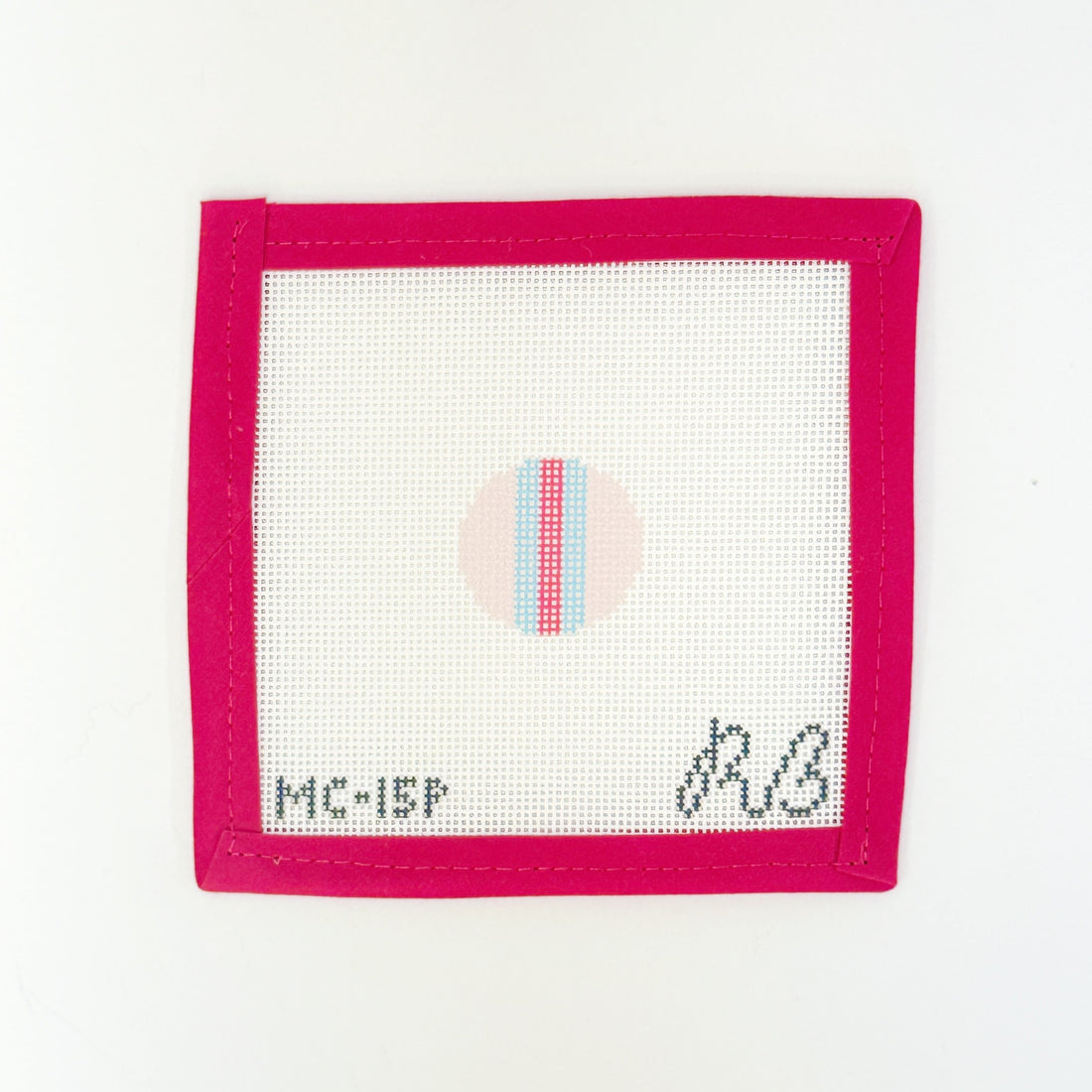 Pink Simple Stripe - Key Fob InsertRachel BarriCanvasThe Red Thread Atelier