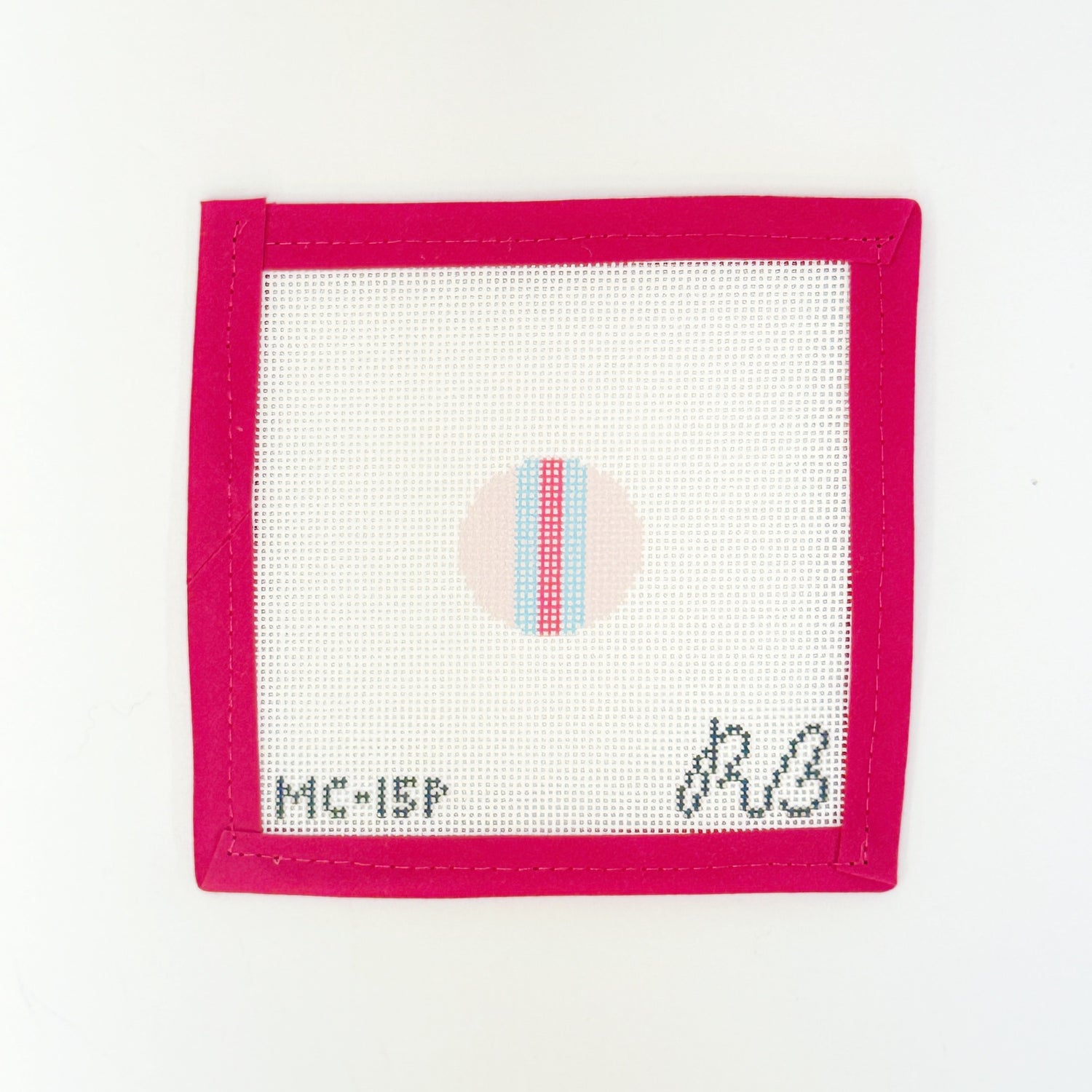Pink Simple Stripe - Key Fob InsertRachel BarriCanvasThe Red Thread Atelier