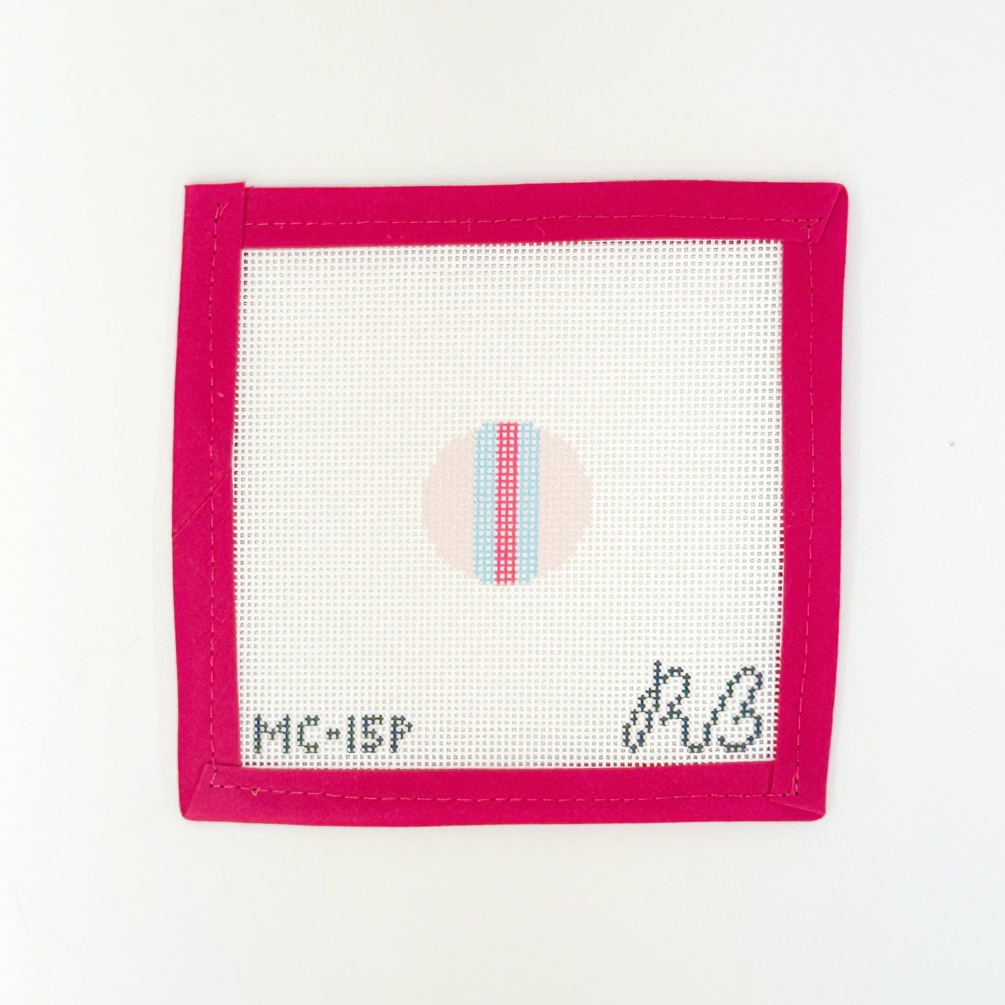 Pink Simple Stripe - Key Fob InsertRachel BarriCanvasThe Red Thread Atelier