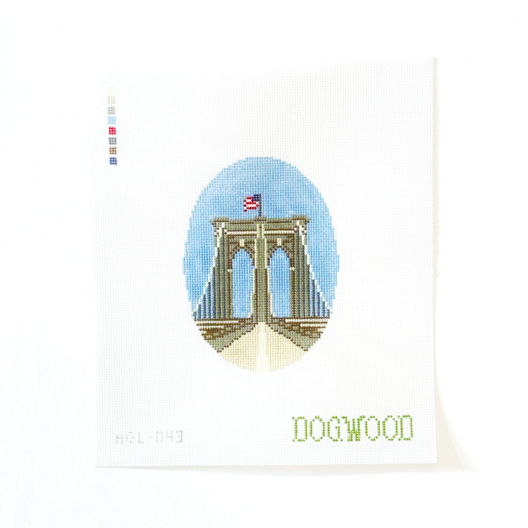 Brooklyn BridgeDogwood NeedlepointCanvasThe Red Thread Atelier