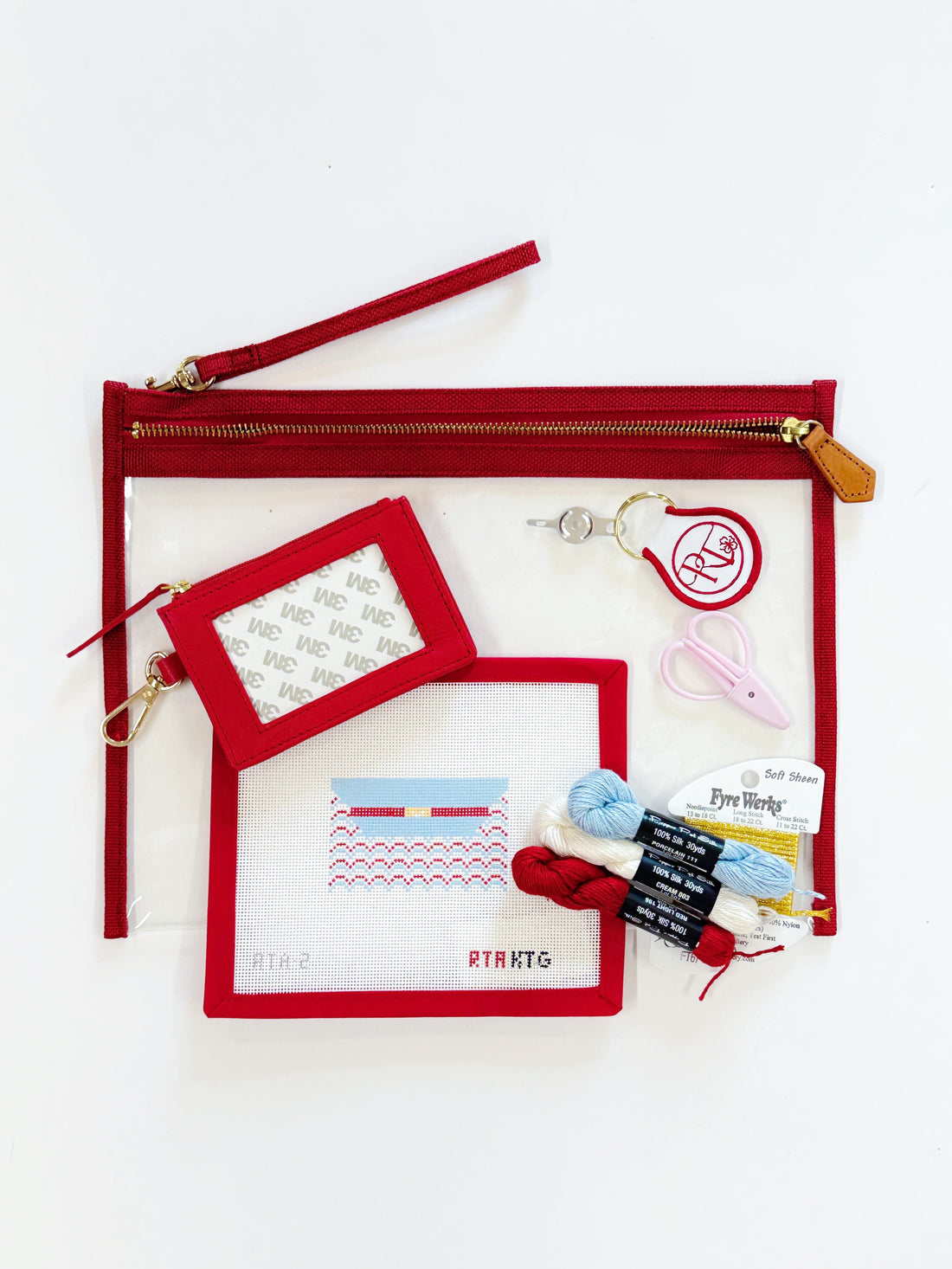Scallop Card Case Kit - Red