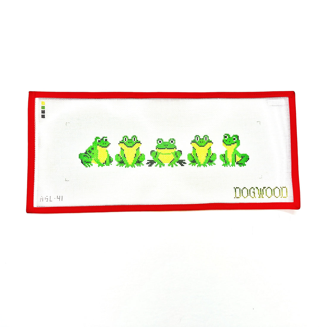 Frogs In A LineDogwood NeedlepointCanvasThe Red Thread Atelier