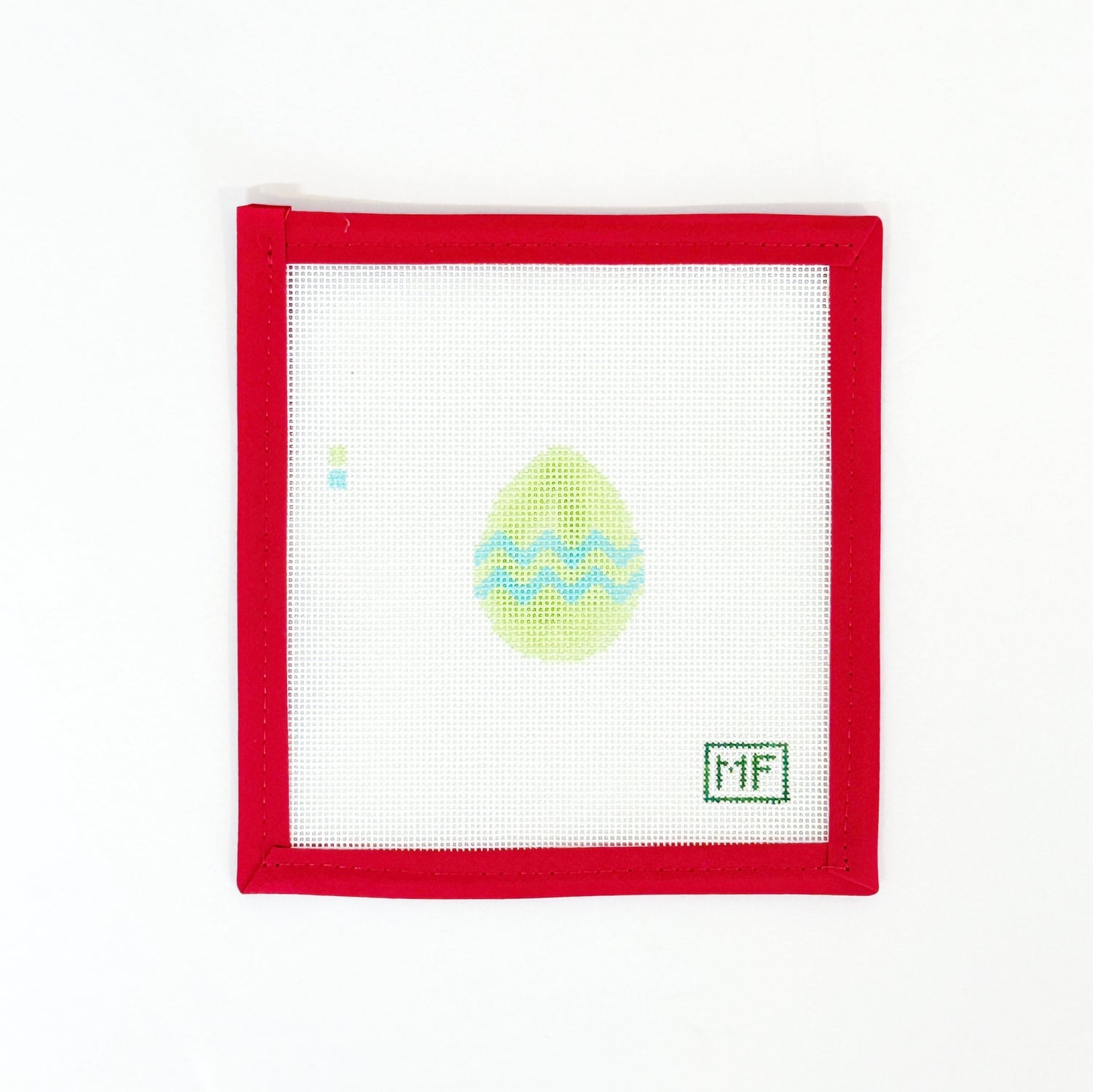 Green Easter Egg MiniMeg FrancezCanvasThe Red Thread Atelier
