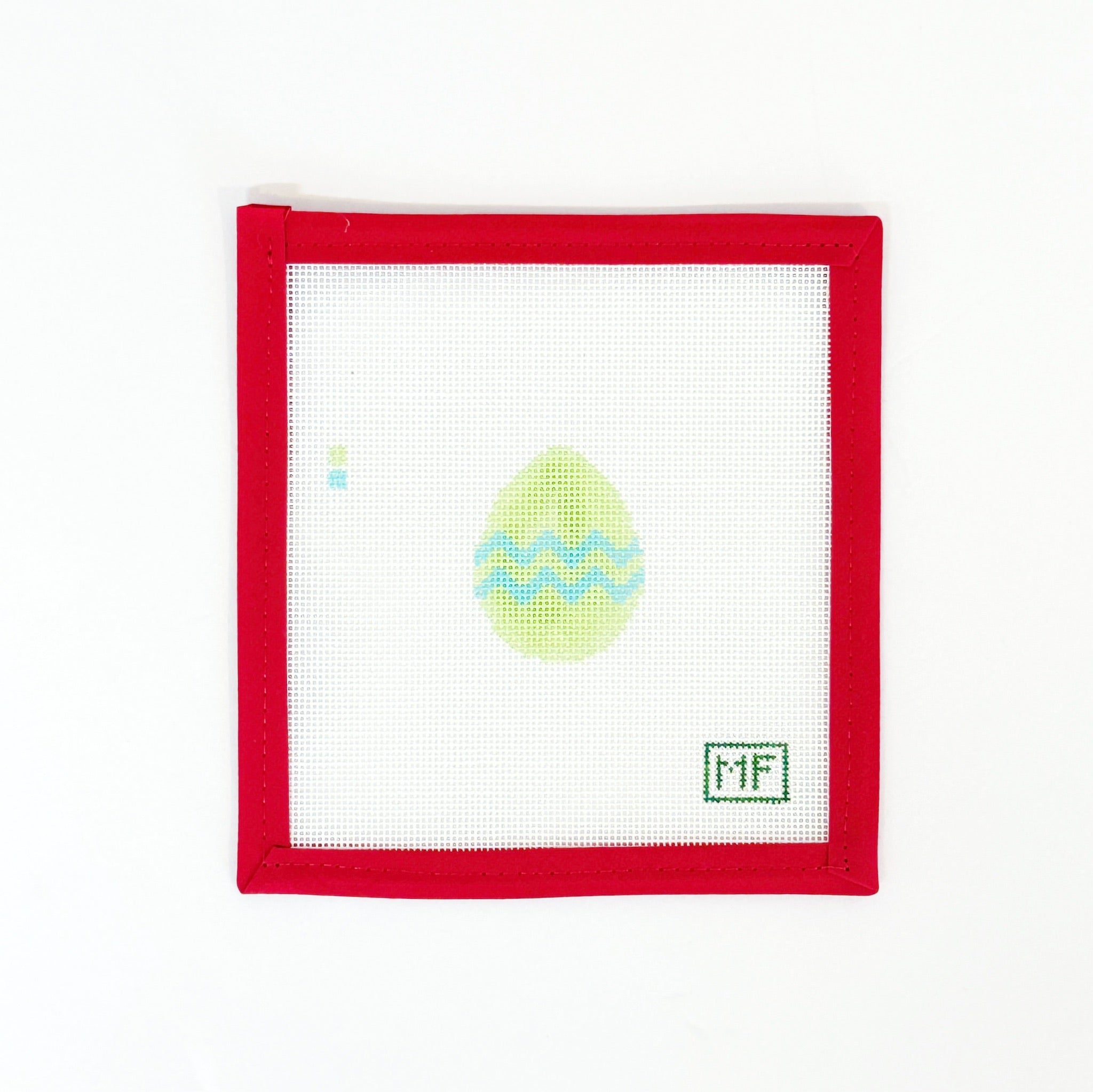 Green Easter Egg MiniMeg FrancezCanvasThe Red Thread Atelier