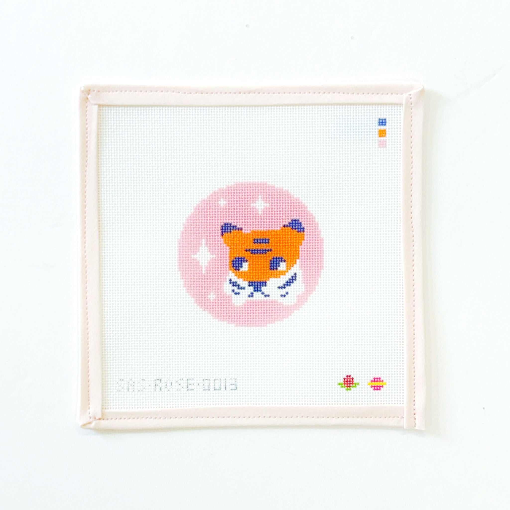 Simple Tiger RoundSaturnalia StitchingCanvasThe Red Thread Atelier