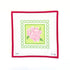 Pink Peony w Green Geometric BorderSusan BattleCanvasThe Red Thread Atelier