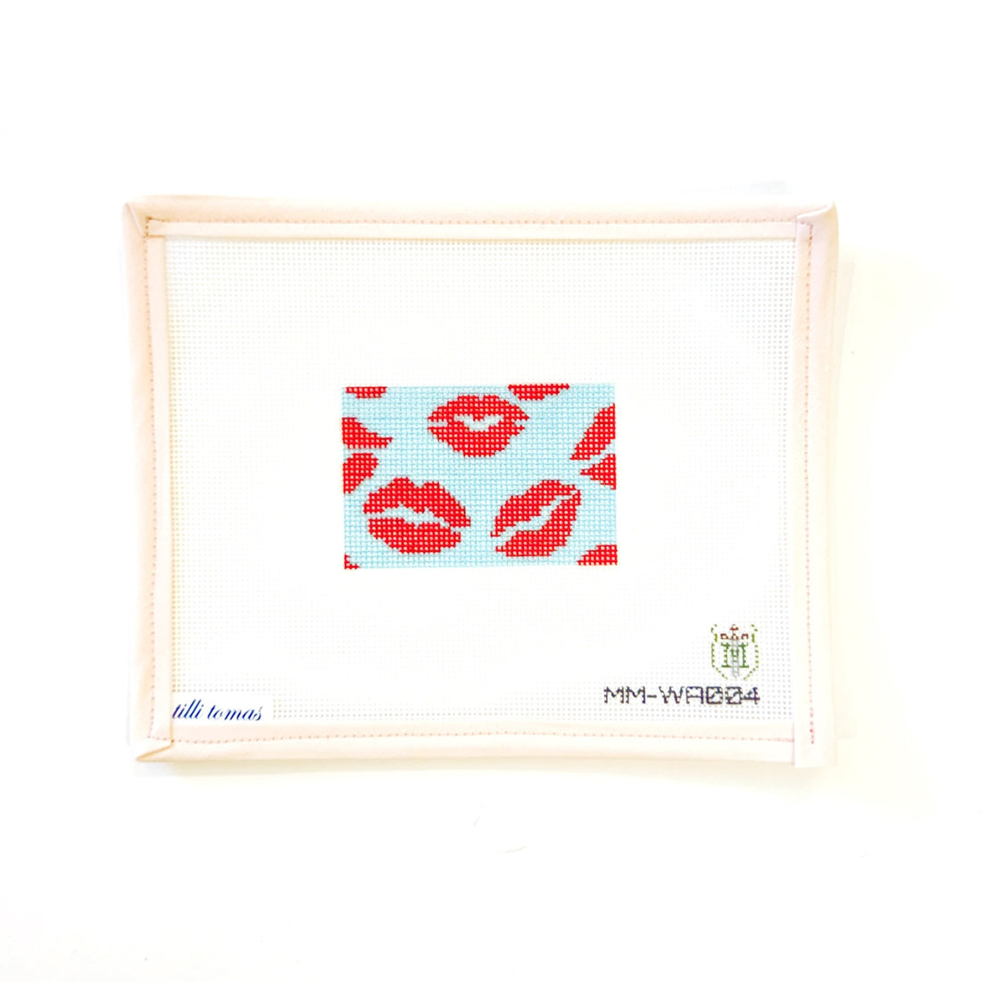 Red Lips on Blue InsertTilli TomasCanvasThe Red Thread Atelier