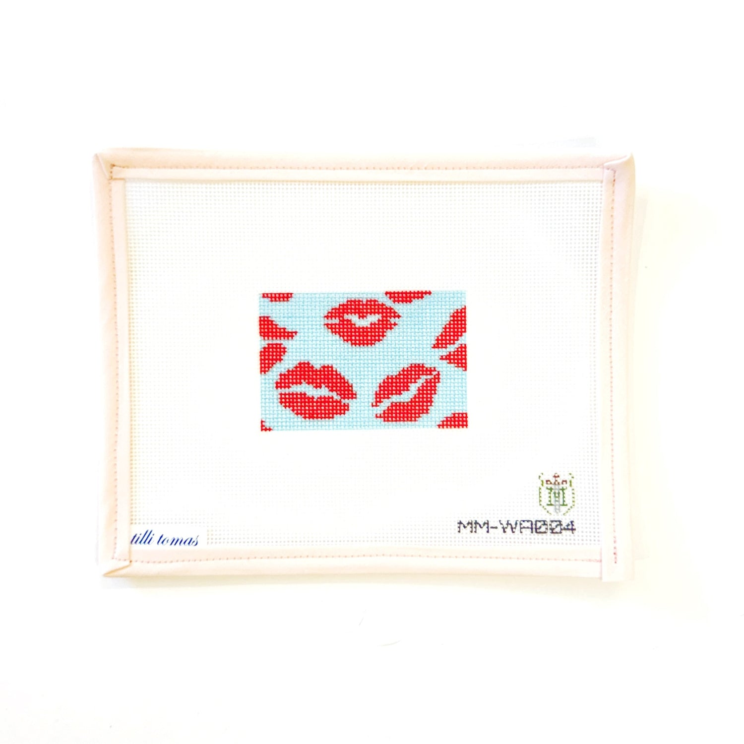 Red Lips on Blue InsertTilli TomasCanvasThe Red Thread Atelier