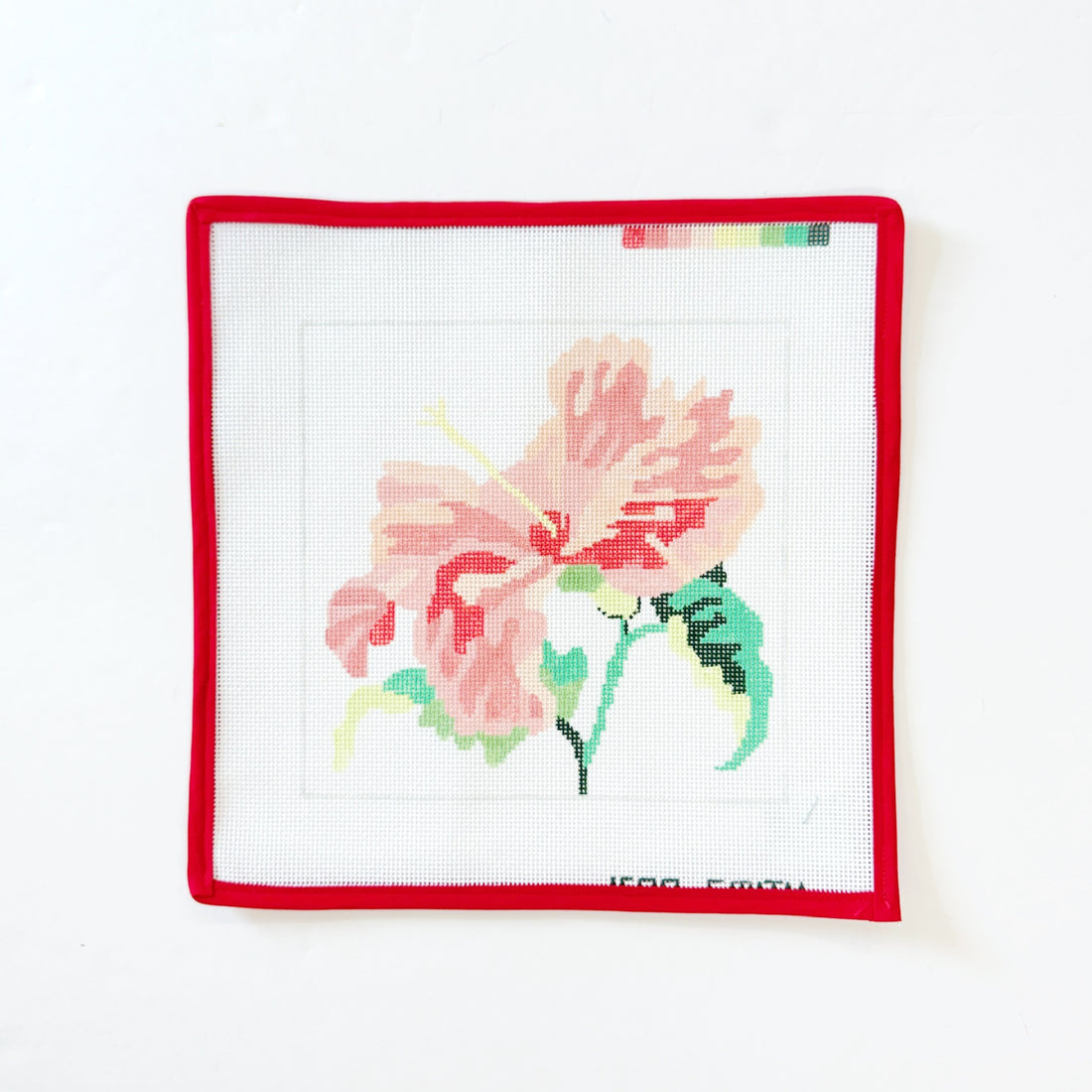 Coral HibiscusJean SmithCanvasThe Red Thread Atelier