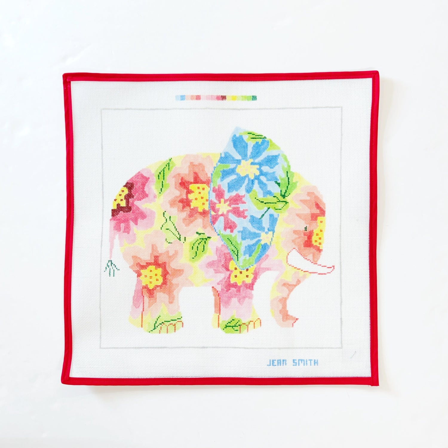Snazzy ElephantJean SmithCanvasThe Red Thread Atelier