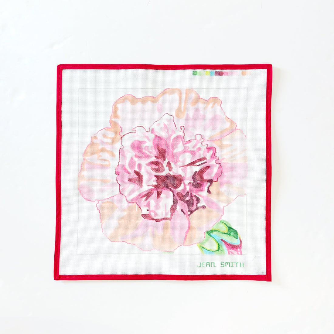 Ruffled HollyhockJean SmithCanvasThe Red Thread Atelier