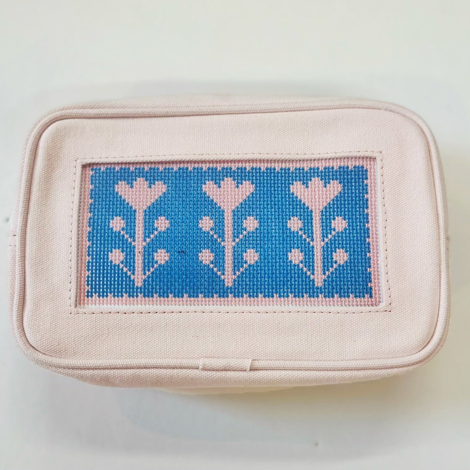 Self Finishing Needlepoint Cosmetic BagsPlanet Earth FiberAccessoryThe Red Thread Atelier