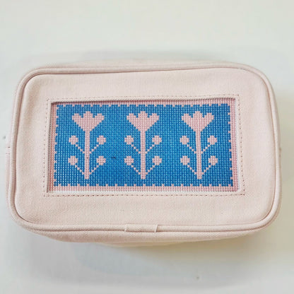 Self Finishing Needlepoint Cosmetic BagsPlanet Earth FiberAccessoryThe Red Thread Atelier