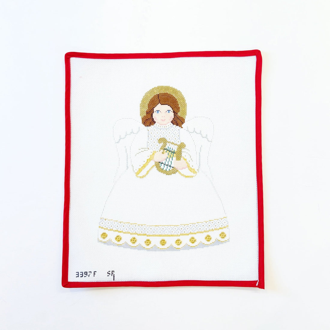 Gold Angel Tree TopperSusan RobertsCanvasThe Red Thread Atelier