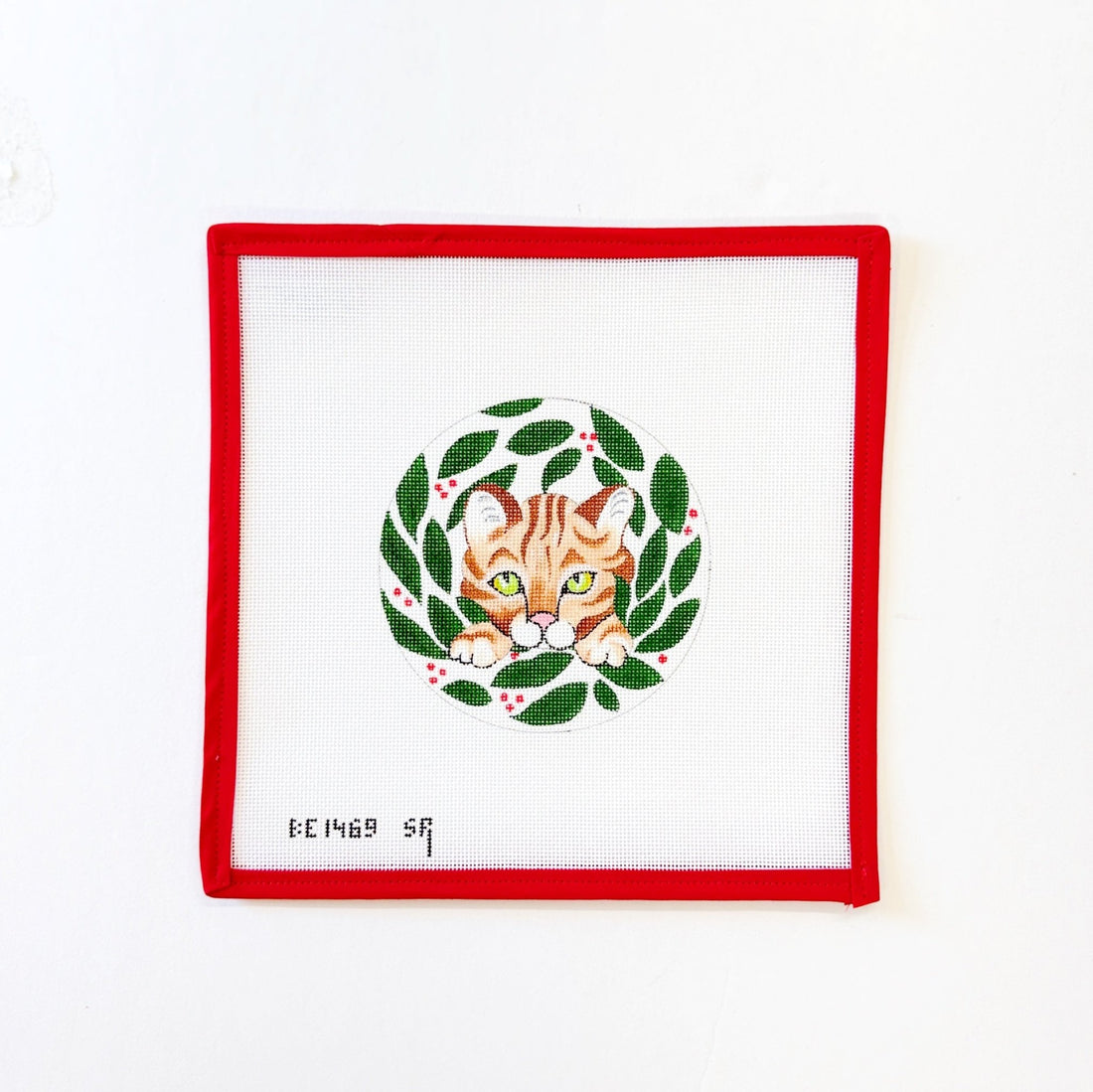 Kitten in WreathSusan RobertsCanvasThe Red Thread Atelier