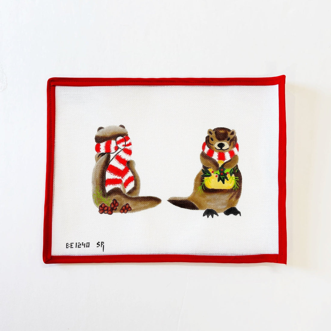 Otter with Scarf, 2 sidedSusan RobertsCanvasThe Red Thread Atelier