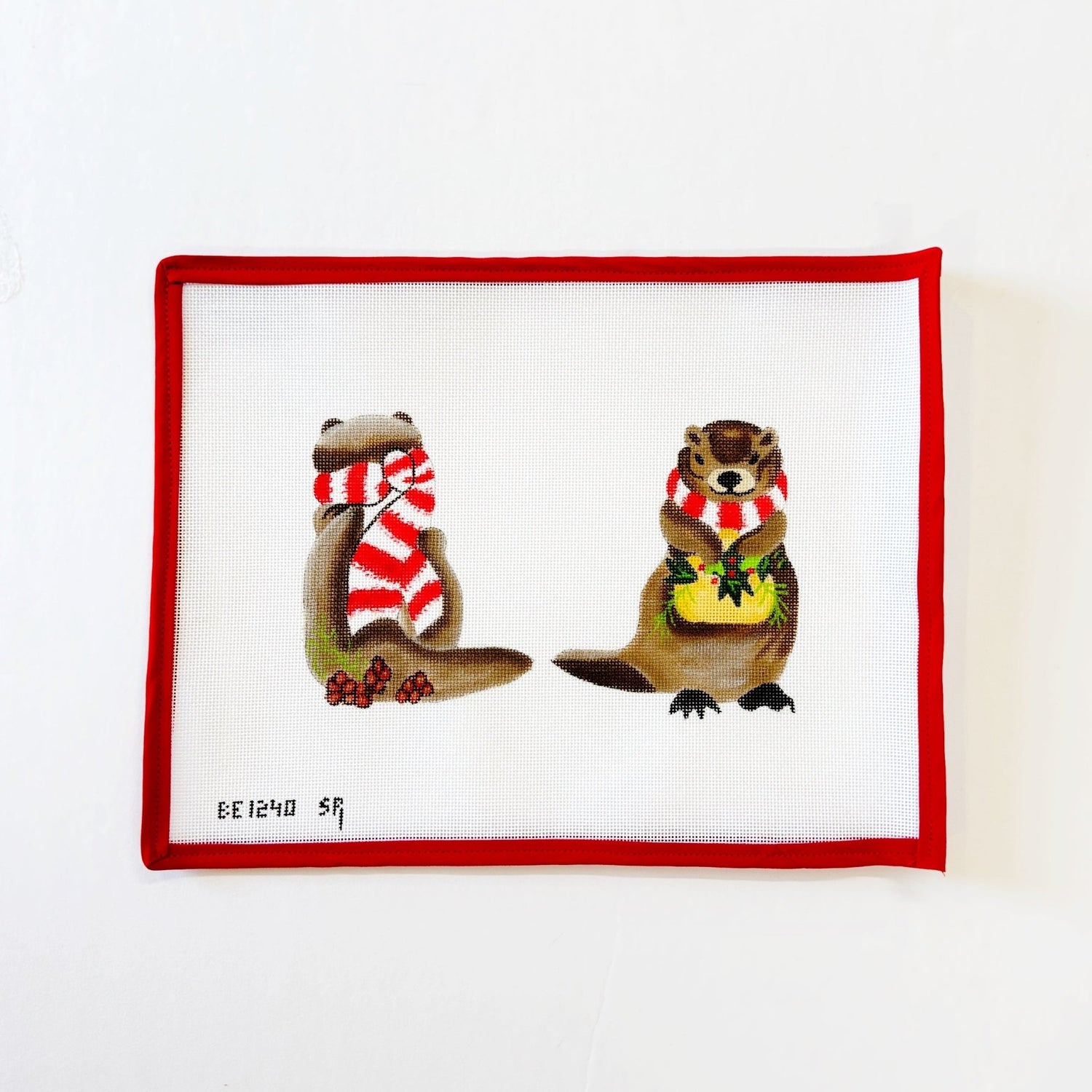 Otter with Scarf, 2 sidedSusan RobertsCanvasThe Red Thread Atelier