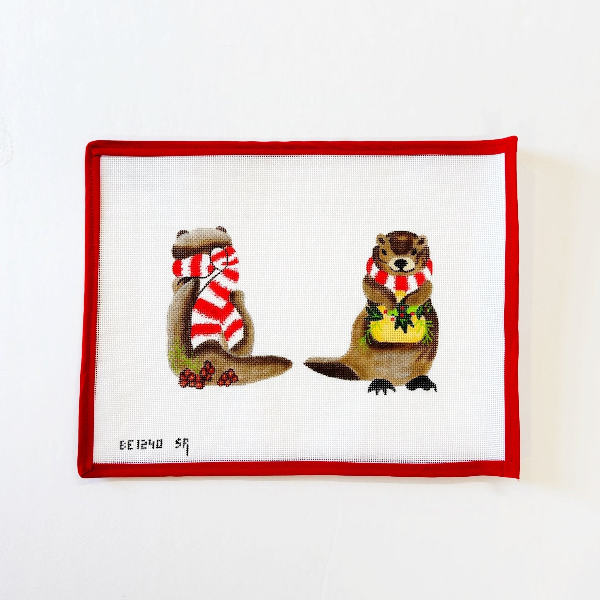 Otter with Scarf, 2 sidedSusan RobertsCanvasThe Red Thread Atelier