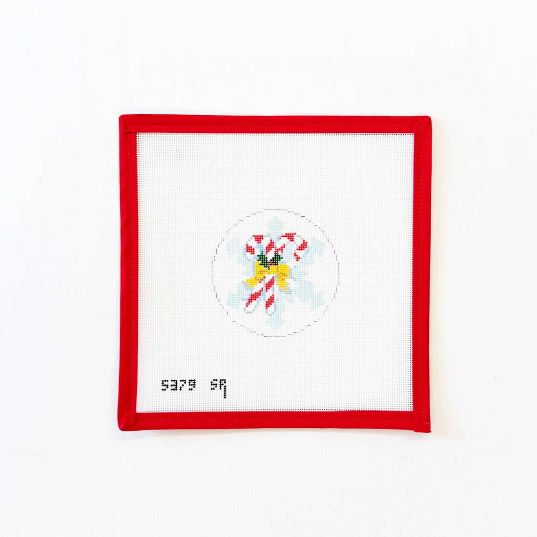 Snow Flake, Candy CanesSusan RobertsCanvasThe Red Thread Atelier