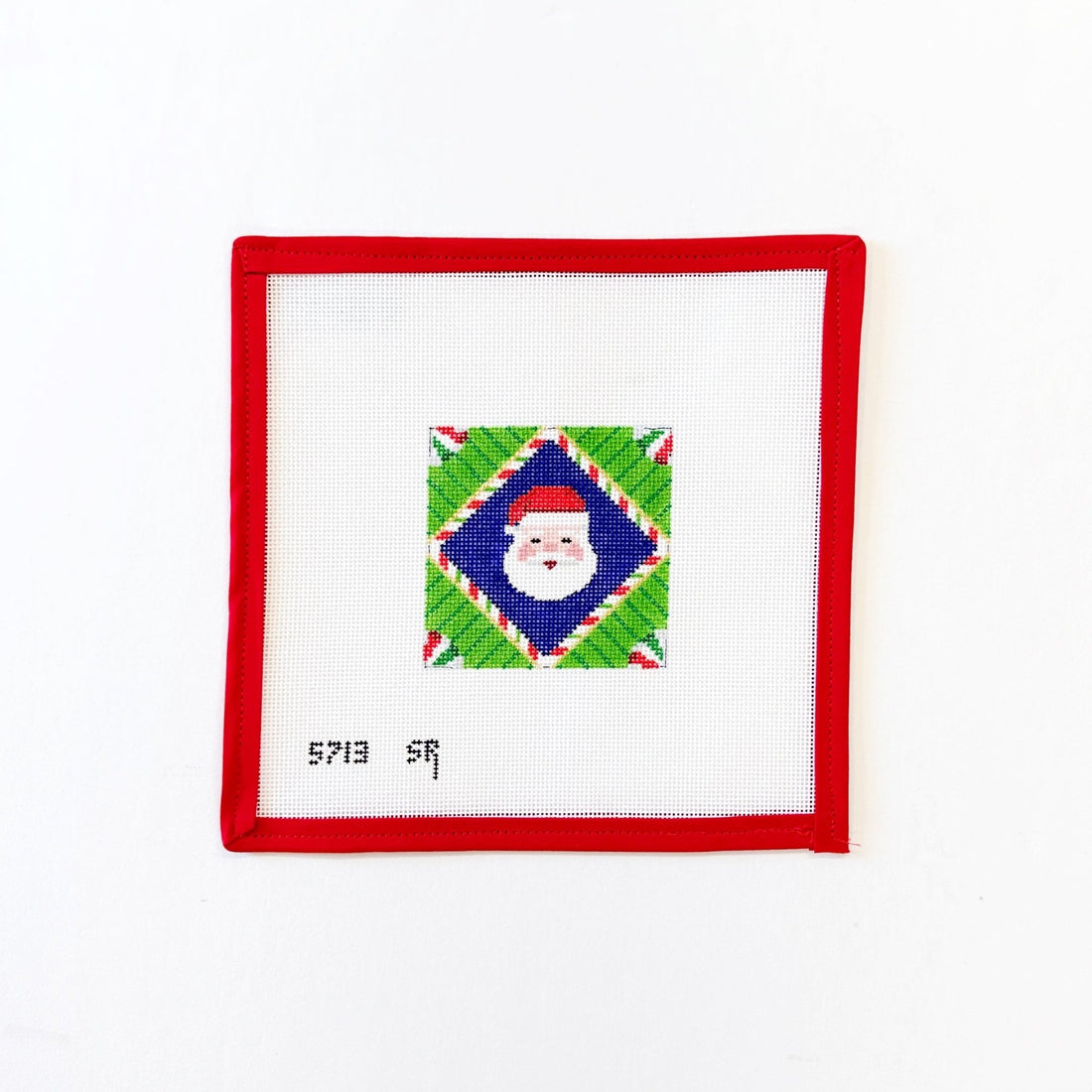 Santa Face OrnamentSusan RobertsCanvasThe Red Thread Atelier