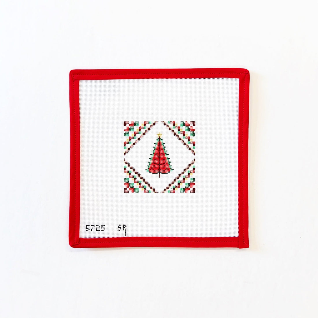 Red Christmas Tree OrnamentSusan RobertsCanvasThe Red Thread Atelier