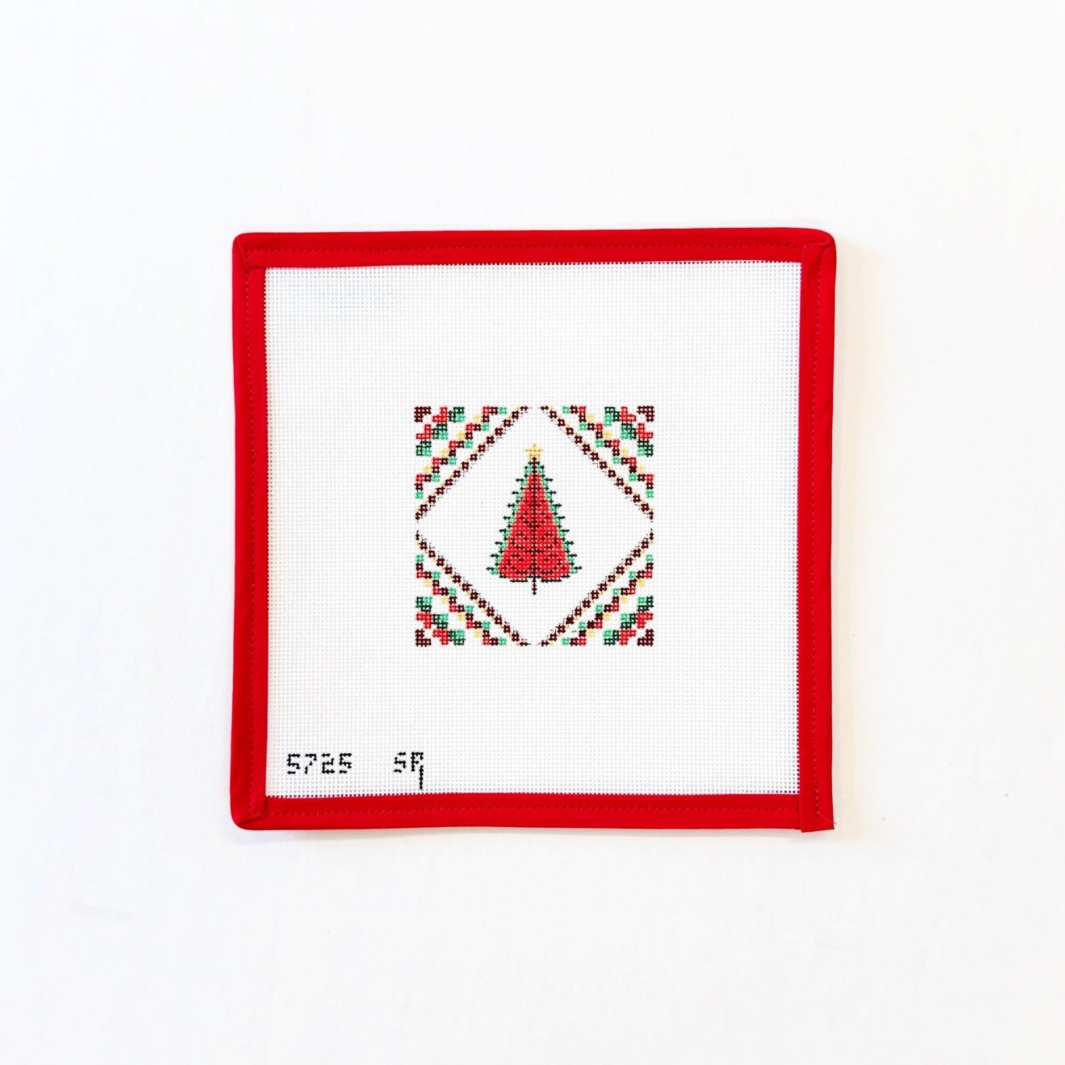Red Christmas Tree OrnamentSusan RobertsCanvasThe Red Thread Atelier