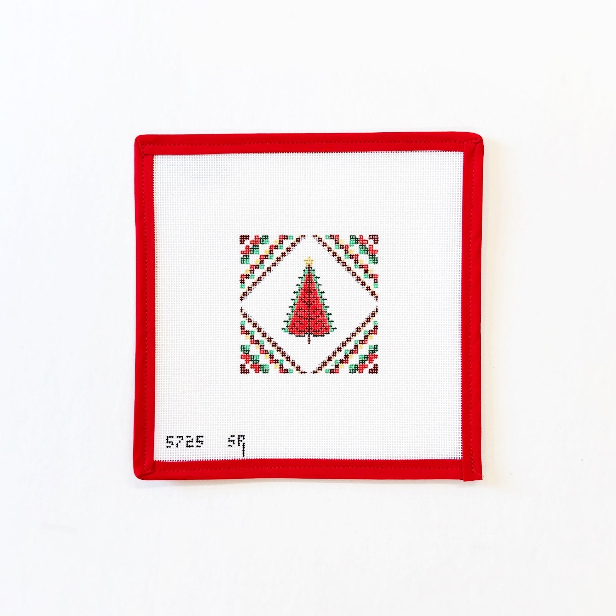 Red Christmas Tree OrnamentSusan RobertsCanvasThe Red Thread Atelier