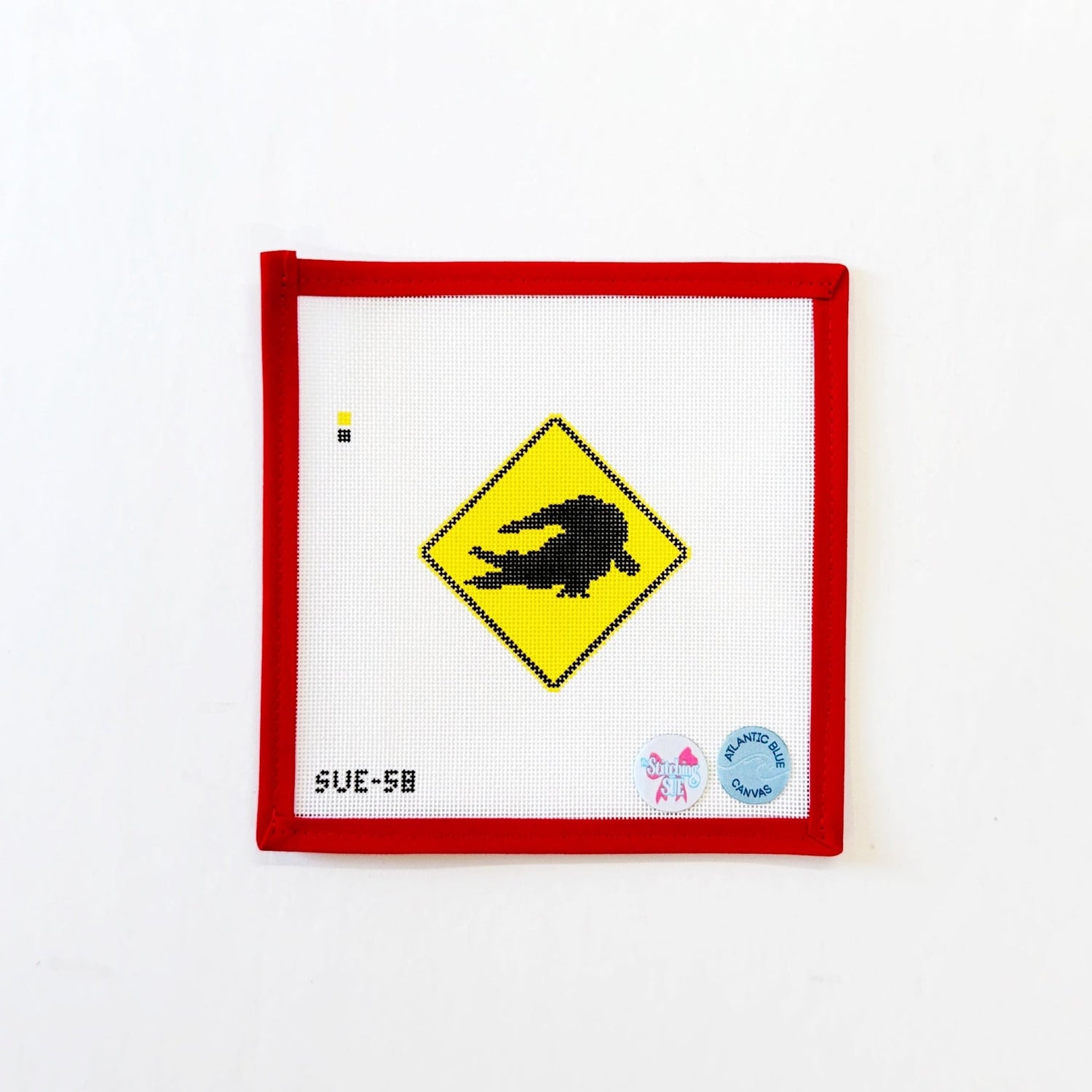 Beware of AlligatorsAtlantic BlueCanvasThe Red Thread Atelier
