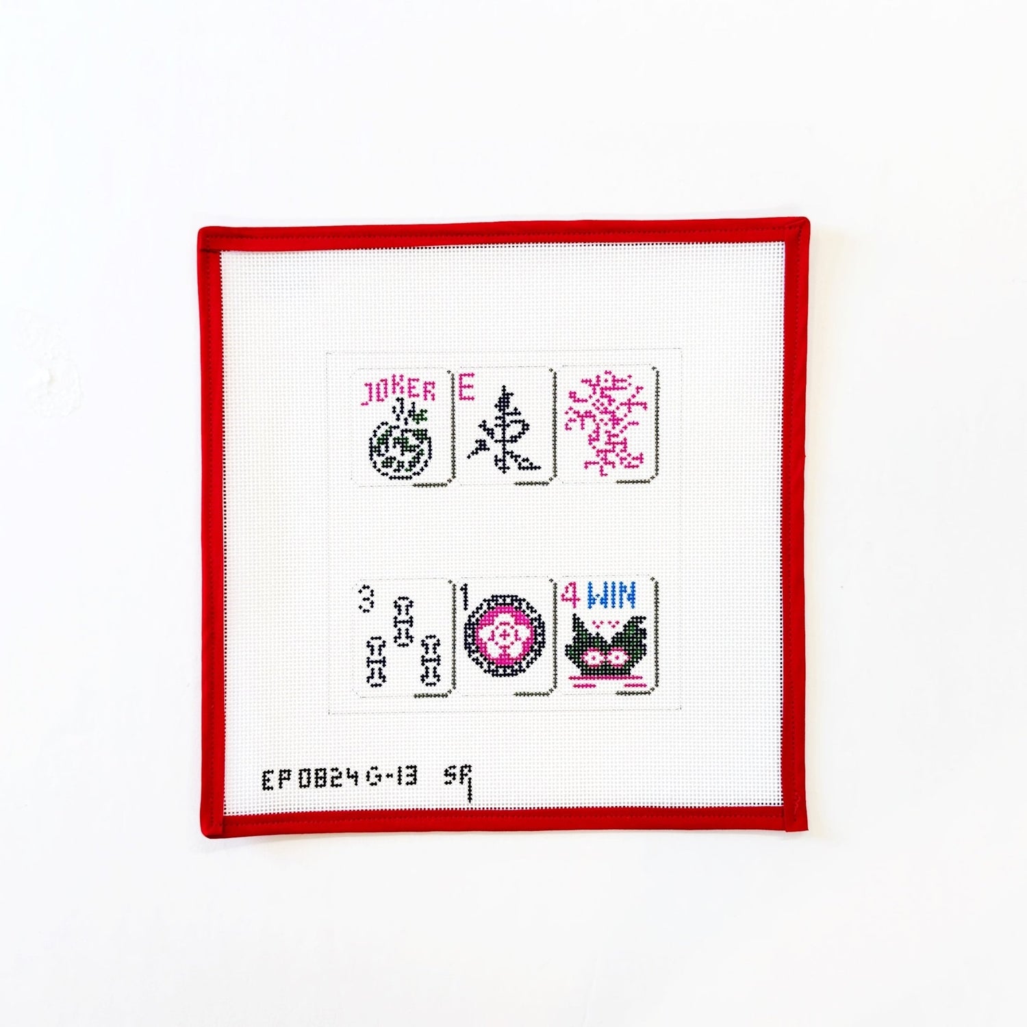 Mahjong Tile Bag, Fuchsia 13Susan RobertsCanvasThe Red Thread Atelier