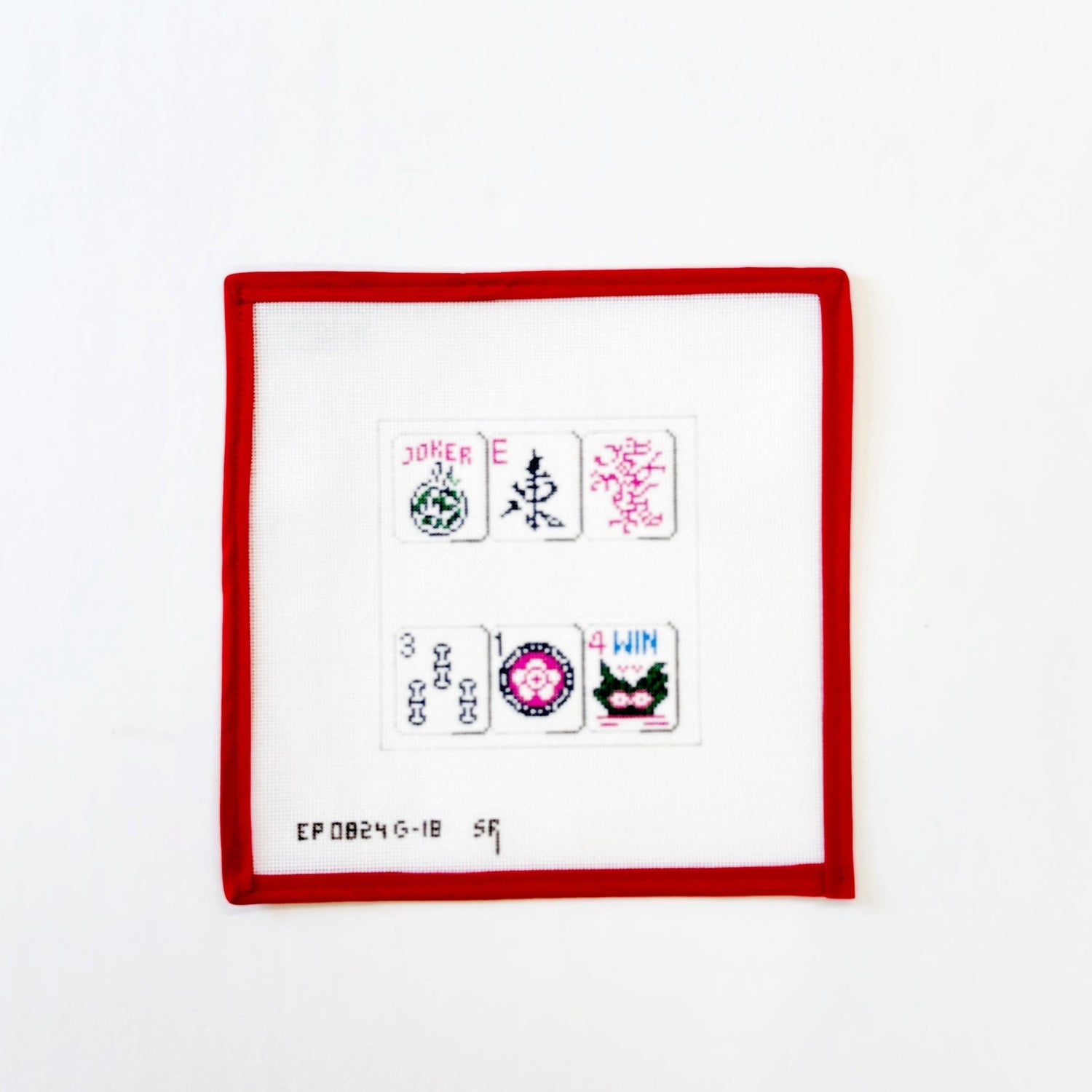 Mahjong Tile Bag, Fuschia 18Susan RobertsCanvasThe Red Thread Atelier