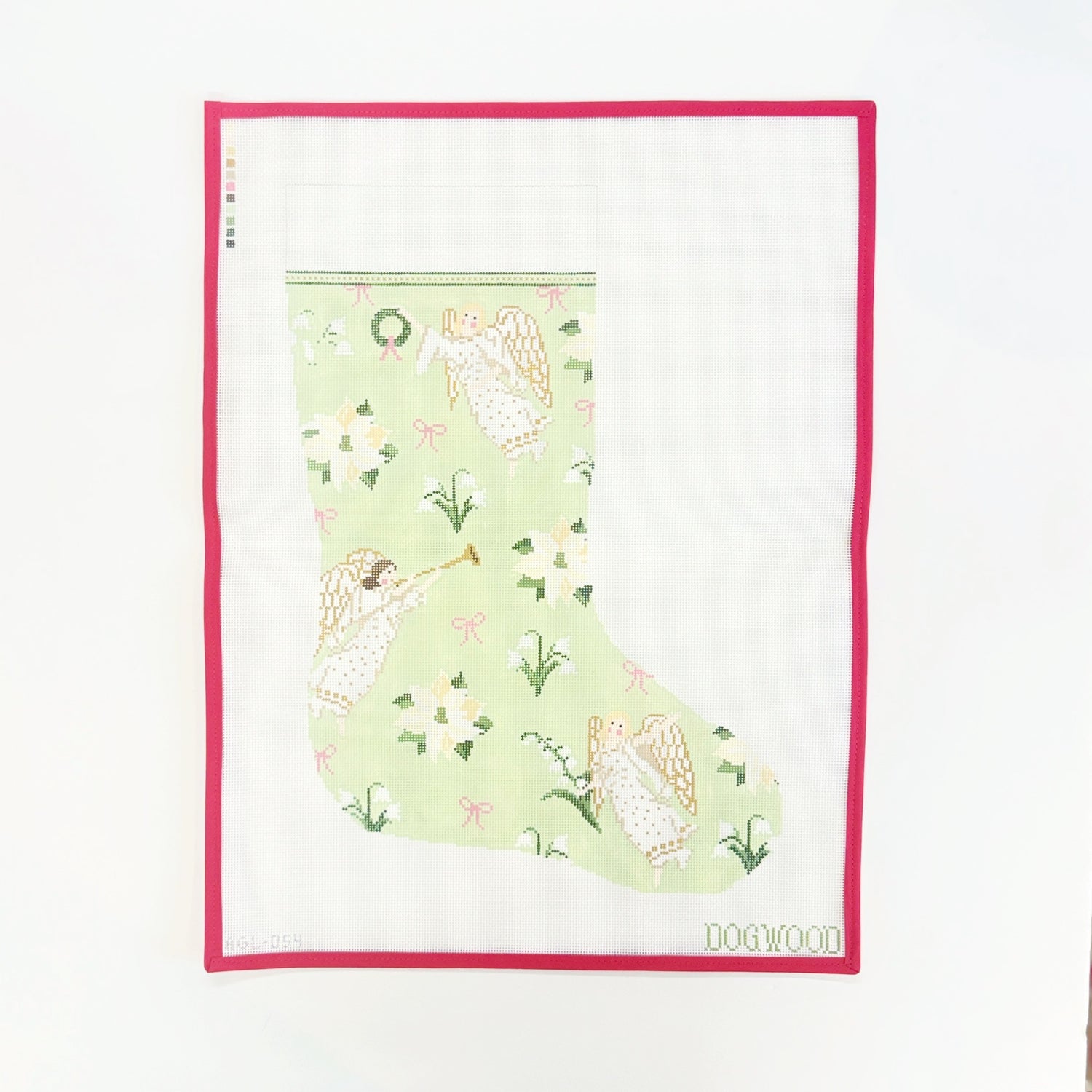 Lilly of the Valley StockingDogwood NeedlepointCanvasThe Red Thread Atelier