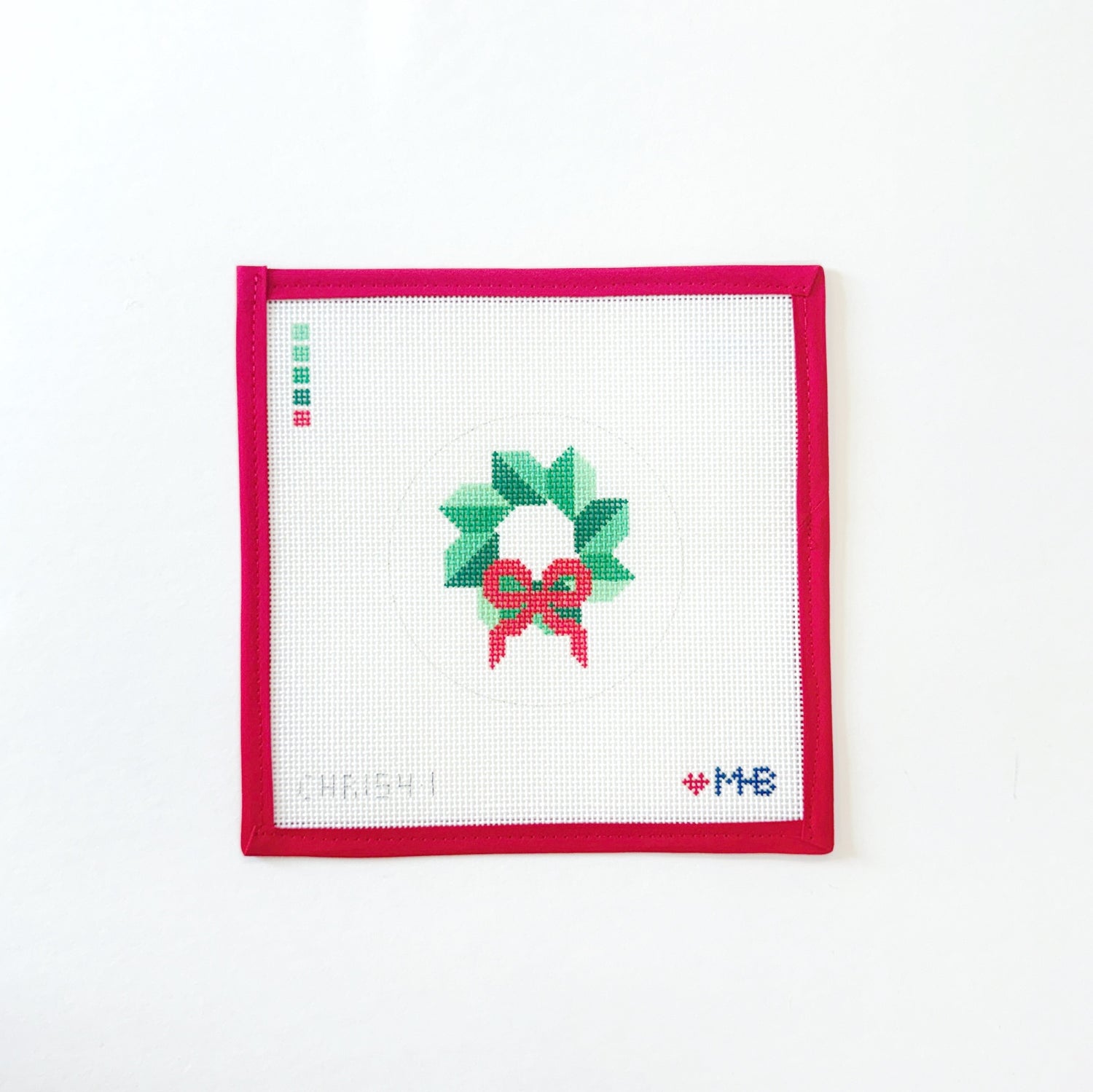 Home for the Holidays Wreath RoundLoveMHBCanvasThe Red Thread Atelier