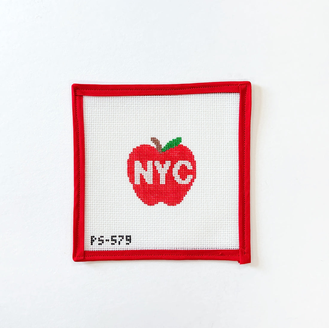 NYC ApplePainted StitchCanvasThe Red Thread Atelier